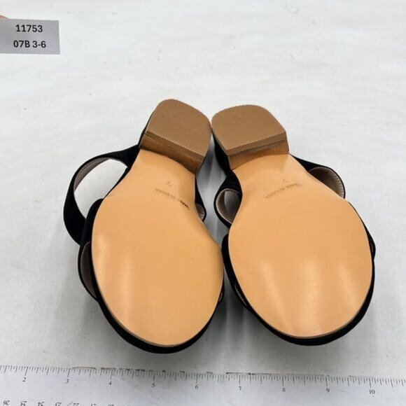 YDN Black Strappy Sandals Open Toe Mules Slip On Chunky Heel Walking Shoes - Picture 7 of 8